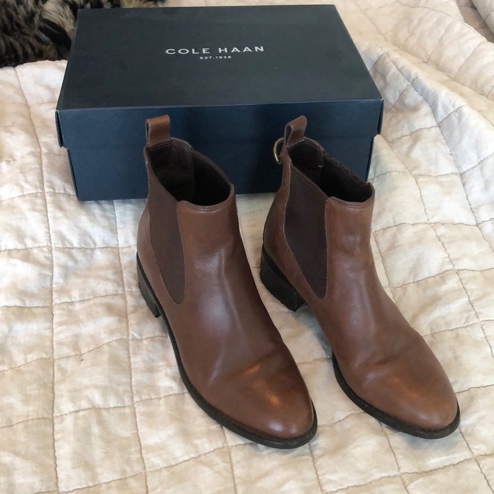 Cole Haan Newburg Waterproof Bootie in Chestnut